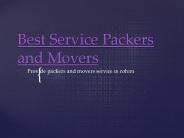 Best service packers and movers