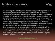 kids corn rows
