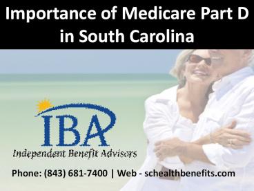 Importance of Medicare Part D South Carolina