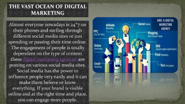 THE VAST OCEAN OF DIGITAL MARKETING