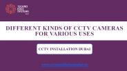 Different kinds of CCTV Cameras for various uses