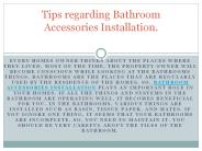 Bathroom Accessories Installation