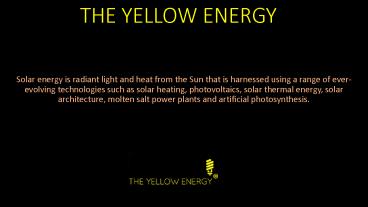 The Yellow Energy solar Equipment company in India