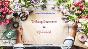 Wedding Decorators in Hyderabad