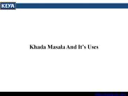 Khada Masala And It’s Uses