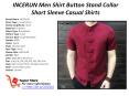 INCERUN Men Shirt Button Stand Collar Short Sleeve Casual Shirts PowerPoint PPT Presentation