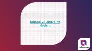 Django vs Laravel vs Node js
