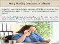 Hiring Plumbing Contractors in California PowerPoint PPT Presentation