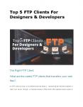 Top 5 FTP Clients For Designers & Developers PowerPoint PPT Presentation
