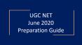 UGC NET June 2020 Preparation Guide PowerPoint PPT Presentation