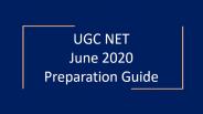 UGC NET June 2020 Preparation Guide