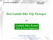 Best Ladakh Bike Trip Packages