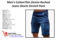 Men's CottonThin Denim Ruched Jeans Shorts Stretch Pant PowerPoint PPT Presentation