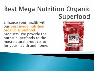 Nourishing Nutrients