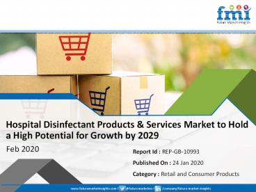 Hospital Disinfectant Products & Services Market Likely to Emerge over a Period of 2019 to 2029