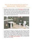 How To Choose Sanitaryware To Suit Your Bathroom Best? - Mathaji Hardware (1) PowerPoint PPT Presentation