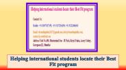 Helping international students locate their Best Fit program