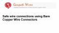 Safe Wire Connections Using Bare Copper Wire Connectors PowerPoint PPT Presentation