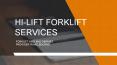 Forklift Hire Services in Melbourne - Hi-Lift Forklift Services PowerPoint PPT Presentation