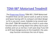 TDM-98 Motorised Treadmill
