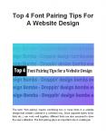 Top 4 Font Pairing Tips For A Website Design PowerPoint PPT Presentation