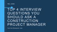 Most Common Construction Project Management Interview Questions