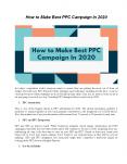 How to Make Best PPC Campaign In 2020 PowerPoint PPT Presentation