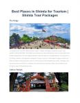 Best Places in Shimla for Tourism | Shimla Tour Packages PowerPoint PPT Presentation