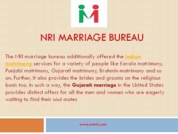 Avail NRI Matchmaking Services to find your perfect Bride or Groom