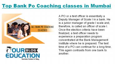 Best Bank PO coaching center in Mumbai