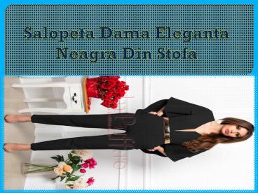 Salopeta Dama Eleganta Neagra Din Stofa