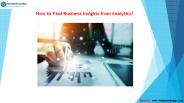 How to Find Business Insights from Analytics?