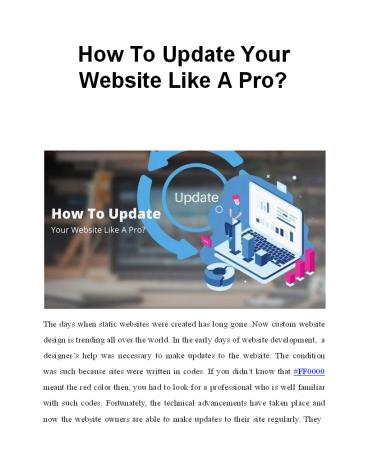 How To Update Your Website Like A Pro?