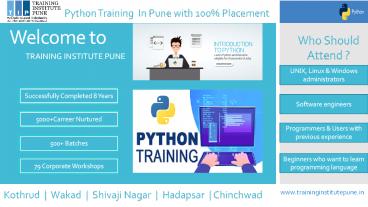 PPT – Python Trainng PowerPoint presentation | free to download - id ...