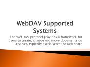 Supported Systems - Webdav