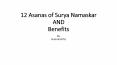 12 Asanas of Surya Namaskar and its benefits PowerPoint PPT Presentation
