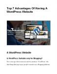 Top 7 Advantages Of Having A WordPress Website PowerPoint PPT Presentation