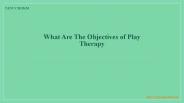 What Are The Objectives Of Play Therapy?
