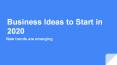 Business Ideas to Start in 2020 PowerPoint PPT Presentation