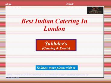 Best Indian Catering In London