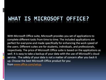 What is microsoft office?