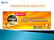 Snapdeal lucky draw 2020