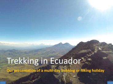 Trekking in Ecuador