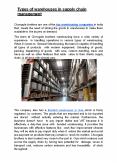 Types of Warehouses in Supply Chain Management PowerPoint PPT Presentation