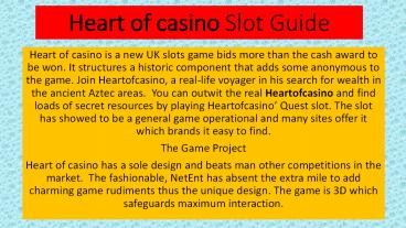 Heart of casino Slot Guide