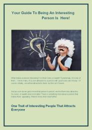 Your Guide To Being An Interesting Person Is Here!