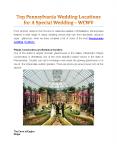 Top Pennsylvania Wedding Locations for A Special Wedding - WCWV PowerPoint PPT Presentation