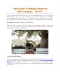 Top Rustic Wedding Venues in New Zealand - WCWV PowerPoint PPT Presentation