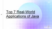 Top 7 Real World Applications of Java
