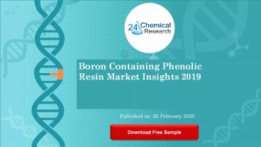 Boron Containing Phenolic Resin Market Insights 2019
